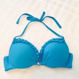 👙NWOT Smart Sexy Turquoise Ruffled Bra Top (34B👙
